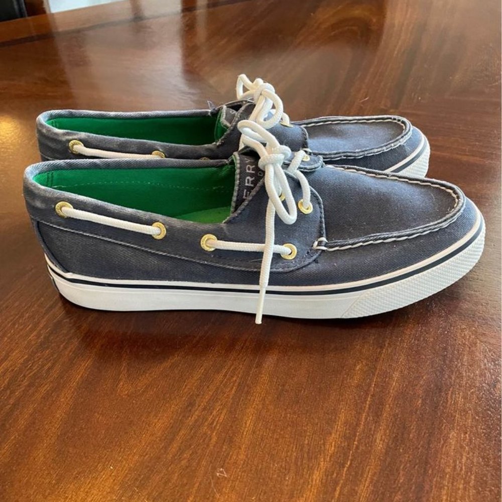 Sperry Boat Topsider Preppy shoes blue Women's size 6 1/2